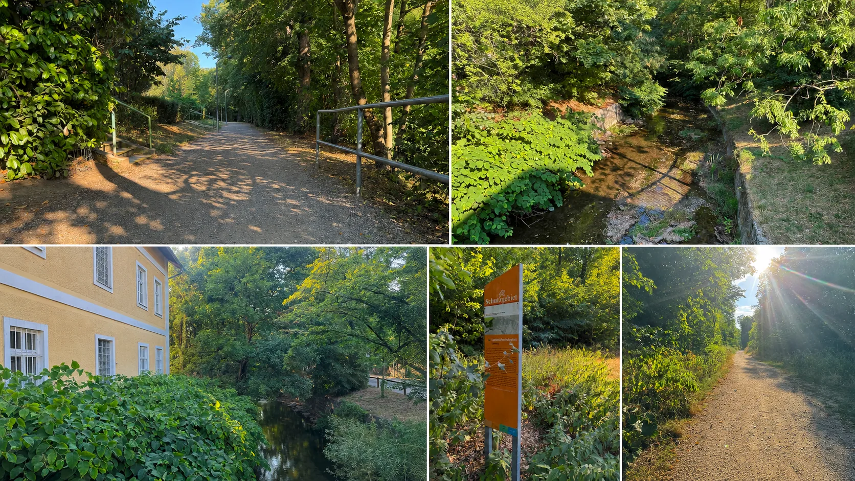 Liesingbach und grüne Wege rund um das Hotel Altmann